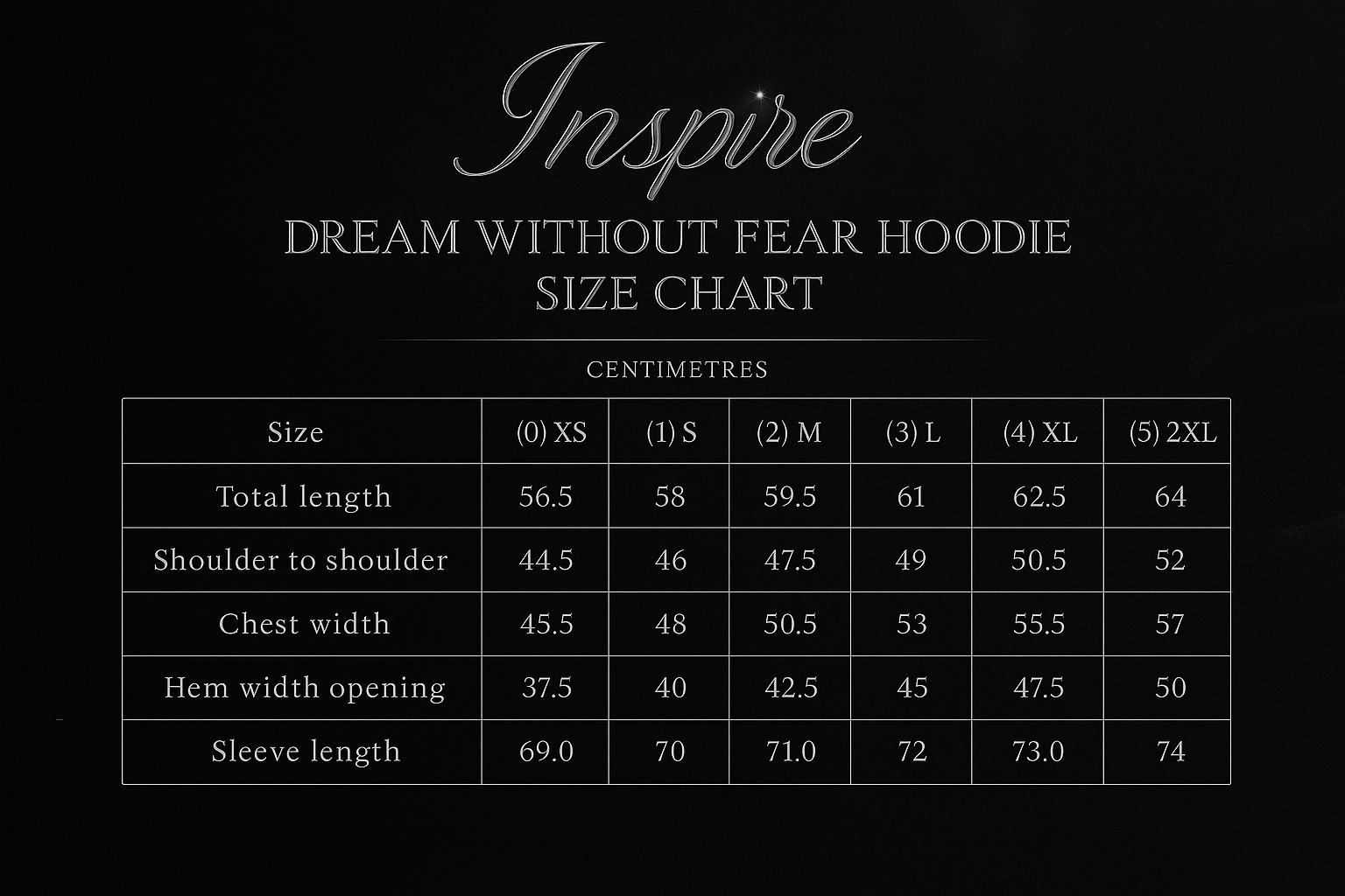 Inspire - Dream Without Fear Hoodie (Black) pre order