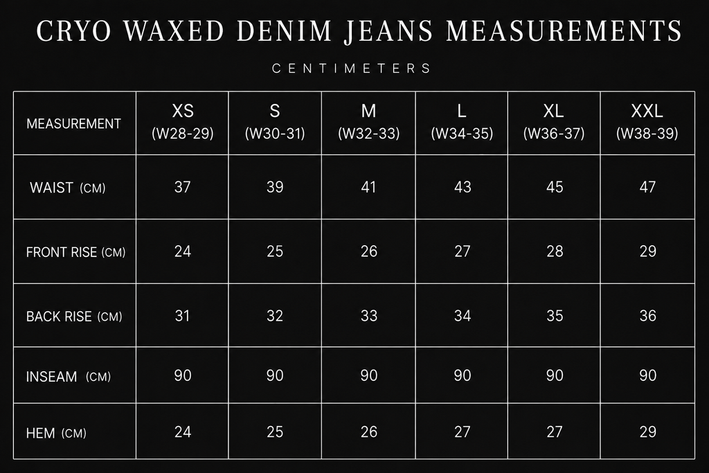 Cryo Waxed Denim, Ready to ship